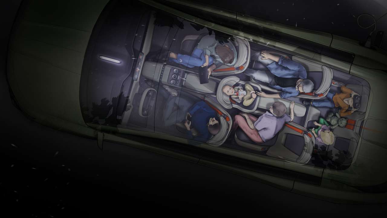 ŠKODA przedstawia pierwszy szkic wnętrza samochodu koncepcyjnego VISION 7S