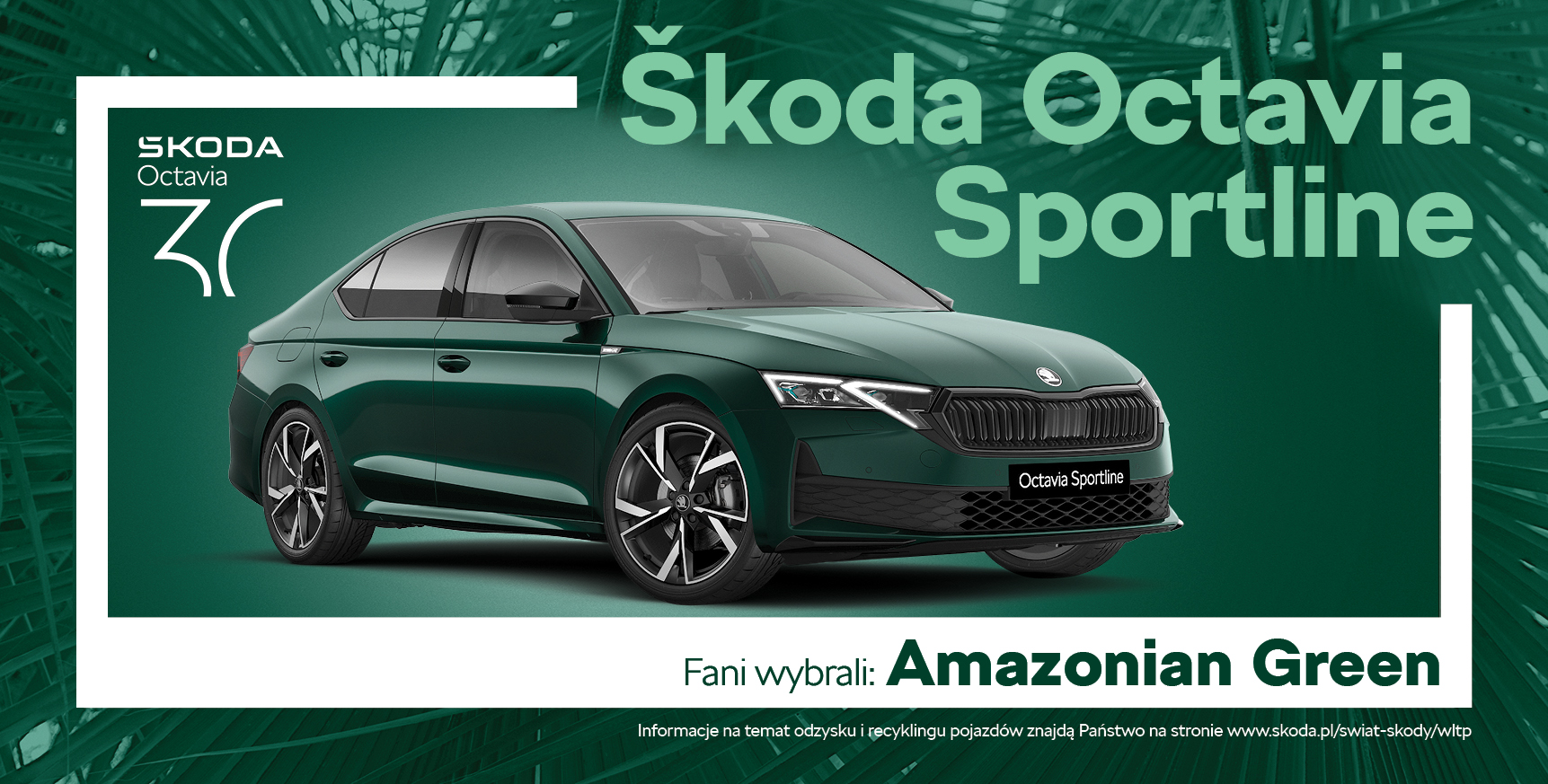Fani zadecydowali! Do oficjalnej palety kolorów Octavii Sportline dołącza Amazonian Green
