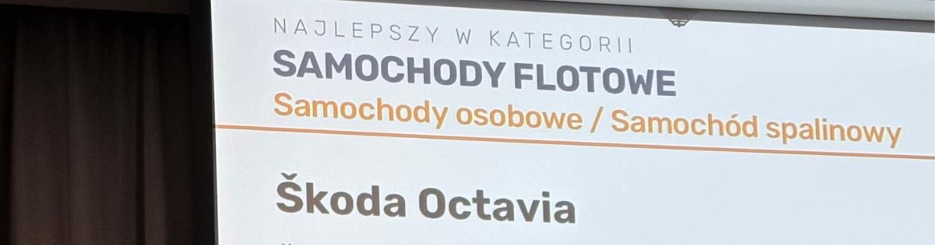 Škoda Octavia ze statuetką w plebiscycie Fleet Derby 2026