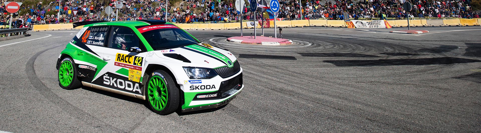 ŠKODA na Rajdzie Hiszpanii: Kopecký drugi w WRC 2, debiutujący Nordgren czwarty