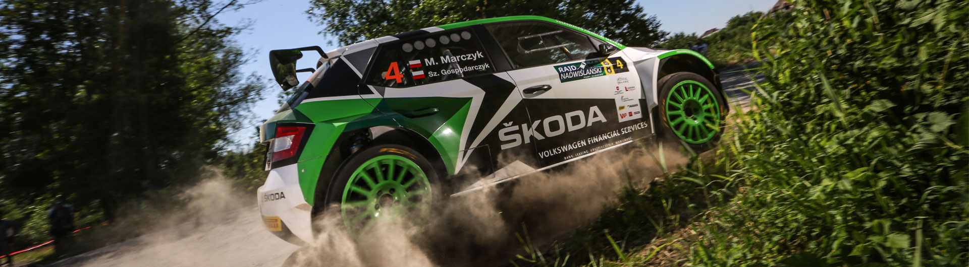 Załoga ŠKODA Polska Motorsport zdobywa drugą pozycję na trasach Rajdu Nadwiślańskiego