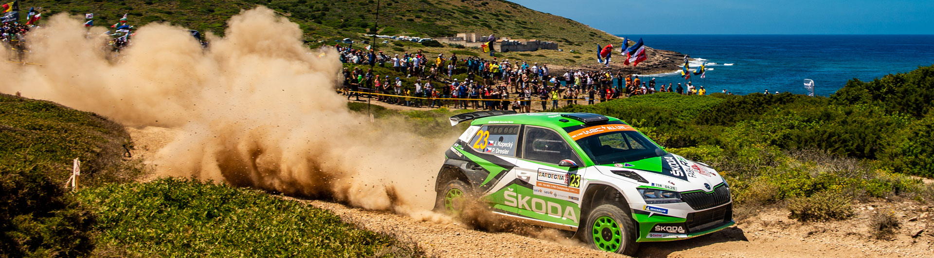 Załogi ŠKODA Motorsport triumfują w kategorii WRC 2 Pro na mecie Rajdu Sardynii