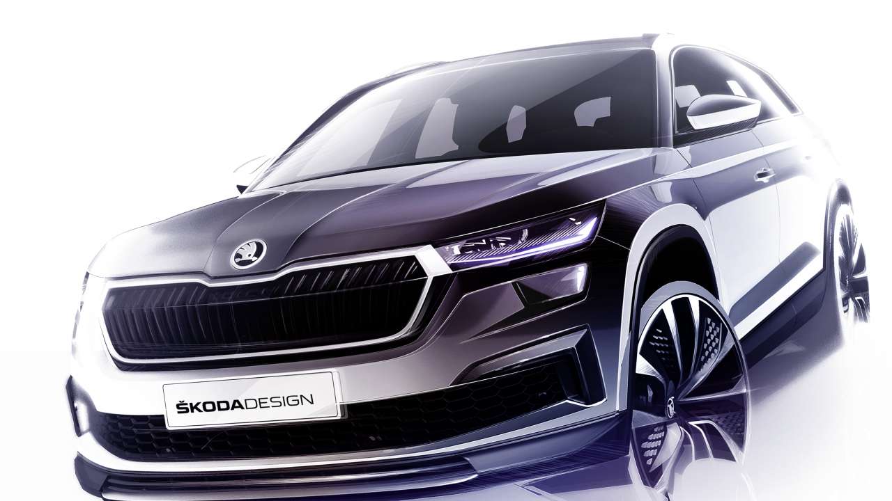 Nowa ŠKODA KODIAQ na pierwszych szkicach. Światowa premiera modelu 13 kwietnia 2021 roku