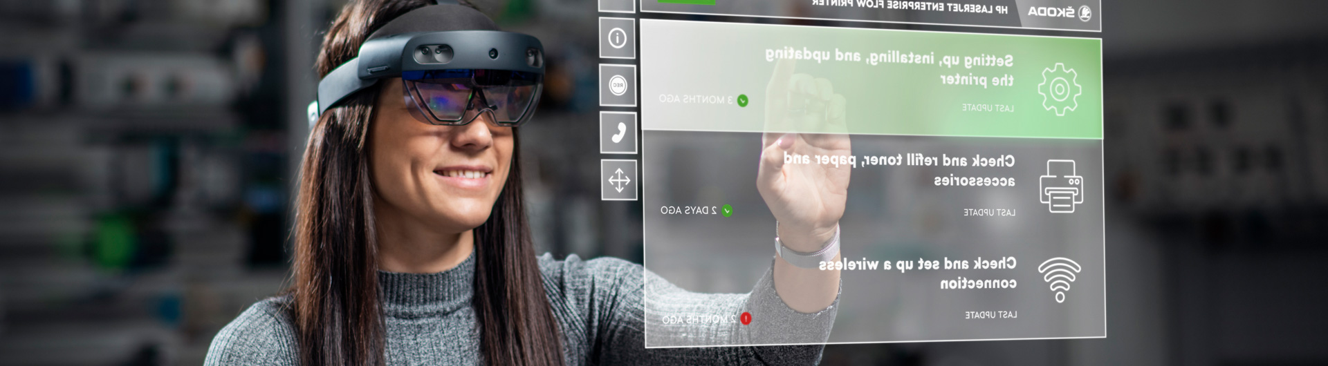 ŠKODA testuje technologię rozszerzonej rzeczywistości w obszarze prac konserwacyjnych i szkoleń technicznych