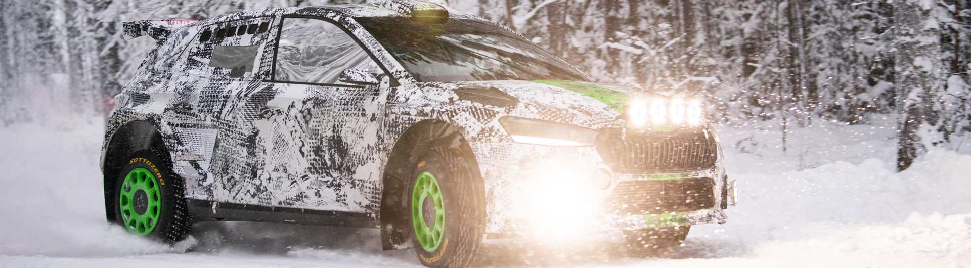 ŠKODA FABIA Rally2 nowej generacji sprawdzona w ekstremalnych testach zimowych