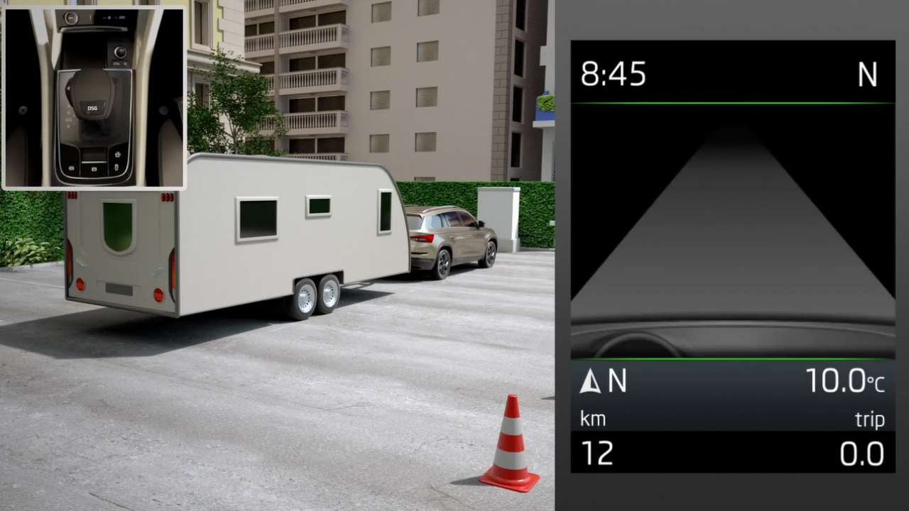 Systemy ŠKODY: TRAILER ASSIST – bezpieczne podróże z przyczepą