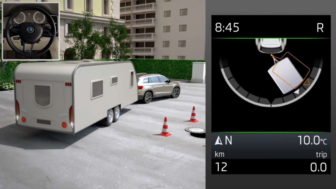Systemy ŠKODY: TRAILER ASSIST – bezpieczne podróże z przyczepą