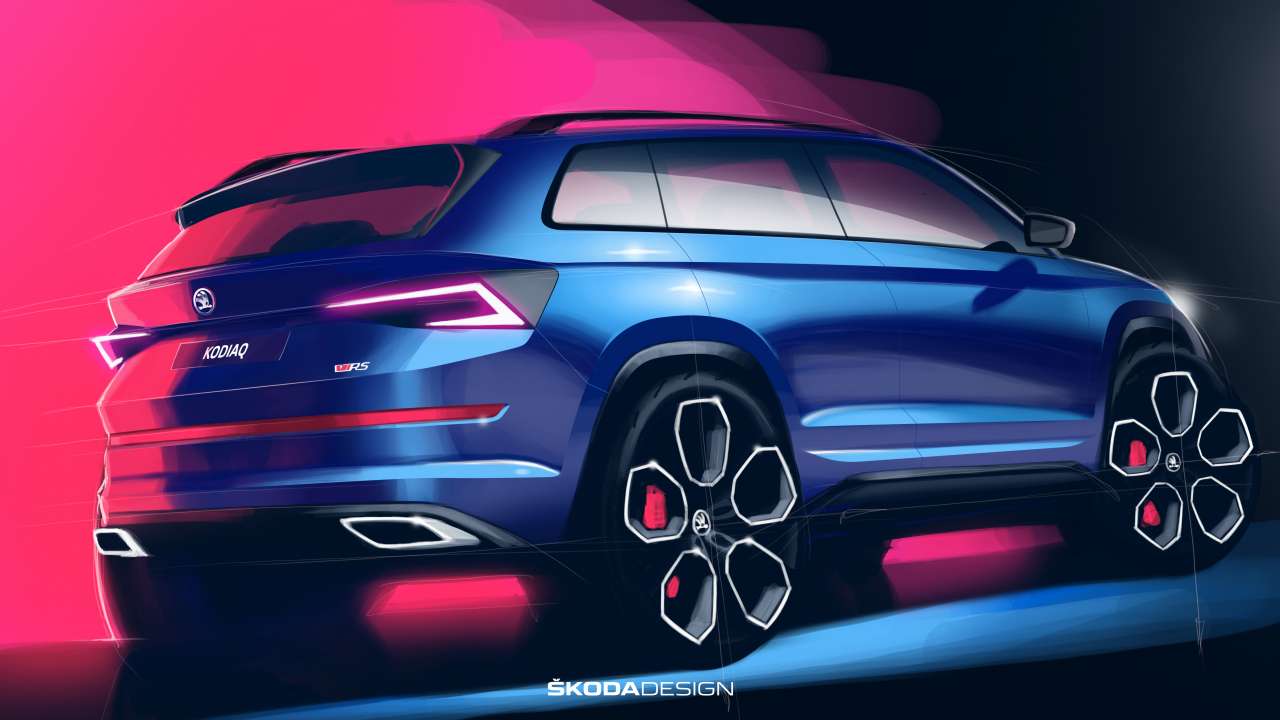 ŠKODA KODIAQ RS – gwarant sportowych emocji na pierwszych szkicach