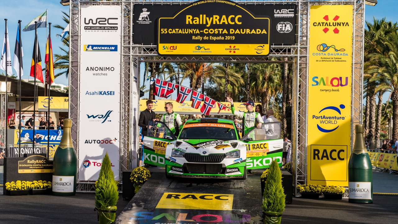 Rajd Katalonii: Jan Kopecký i Kalle Rovanperä zapewniają ŠKODZIE tytuł mistrzowski w klasyfikacji producentów w kategorii WRC 2 Pro