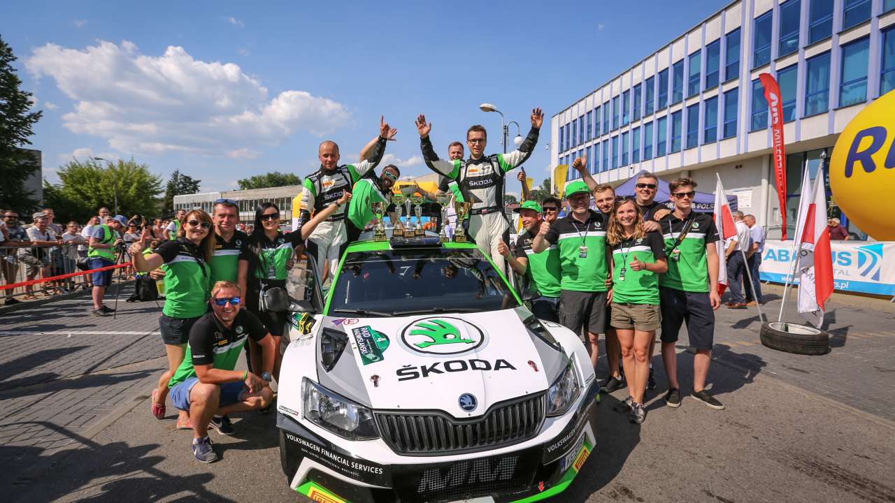 Załoga ŠKODA Polska Motorsport zdobywa drugą pozycję na trasach Rajdu Nadwiślańskiego