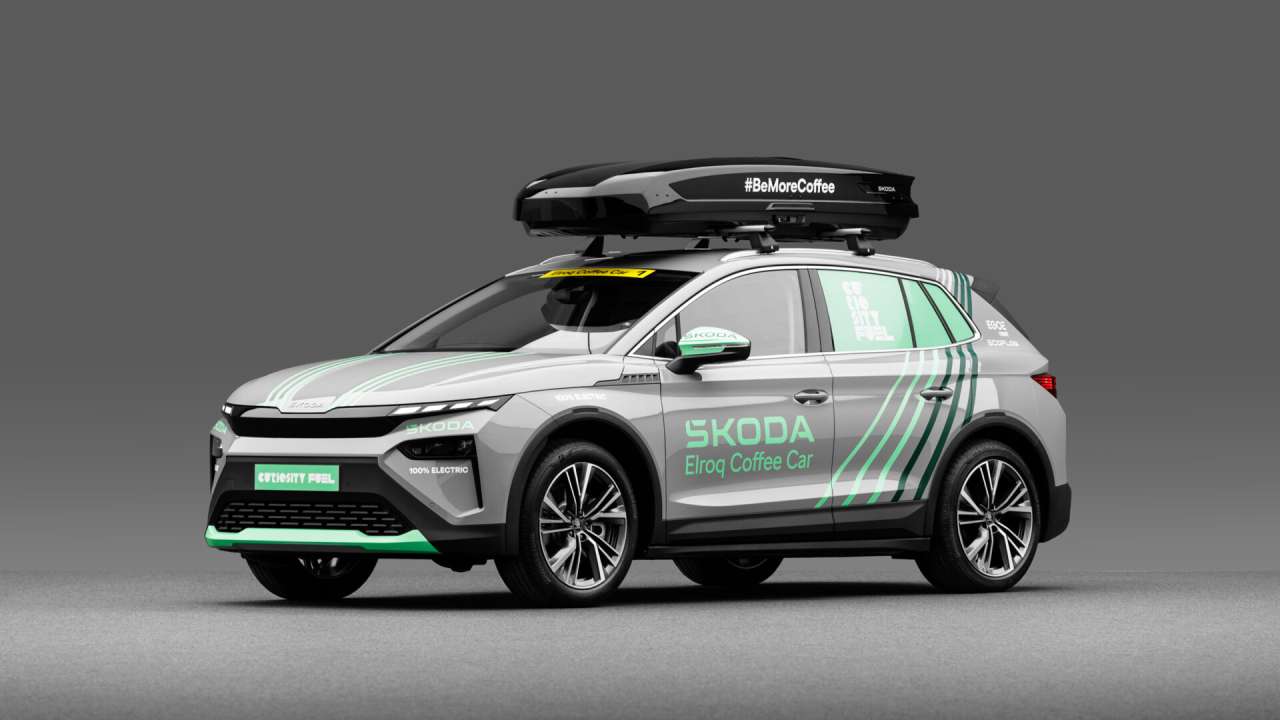 Mobilna kawiarnia na prąd: Škoda Elroq i Enyaq częstują kawą