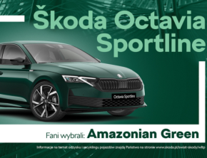 Fani zadecydowali! Do oficjalnej palety kolorów Octavii Sportline dołącza Amazonian Green
