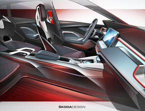 ŠKODA VISION RS zaprasza do swojego innowacyjnego wnętrza