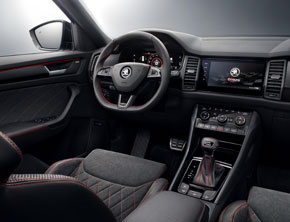 Wnętrze ŠKODY KODIAQ RS – gwarancja komfortu