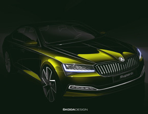 ŠKODA prezentuje pierwsze szkice odświeżonego modelu SUPERB