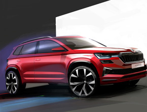 ŠKODA przedstawia szkice odświeżonego modelu KAROQ