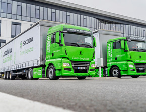 ŠKODA wykorzystuje elektryczne ciężarówki w logistyce wewnętrznej