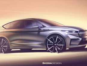 Elektryczny ENYAQ COUPÉ iV – pierwsze spojrzenie na najnowszy szkic modelu